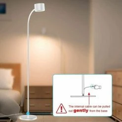IRISFR Lampadaire LED Dimmable, Lampe De Lecture 12W 800LM Lampadaire De Salon,Chambre à Coucher,Col De Cygne Flexible,3000K - 6000K|3 Températures De Couleur,Commande Tactile,Protection Des Yeux,Blanc,Lilaris -Lampadaire Soldes 2022 59804217 2