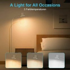 IRISFR Lampadaire LED Dimmable, Lampe De Lecture 12W 800LM Lampadaire De Salon,Chambre à Coucher,Col De Cygne Flexible,3000K - 6000K|3 Températures De Couleur,Commande Tactile,Protection Des Yeux,Blanc,Lilaris -Lampadaire Soldes 2022 59804217 5