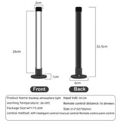 TANCYCO Lot De 2 Lampadaires D'angle RVB Pour Salon APP Smart Music Sync Couleur Changeante LED Lumières Chambre Décoration Colorée Lampe Éclairage D'ambiance Douce Dimmable Avec Télécommande -Lampadaire Soldes 2022 59867786 2