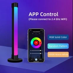 TANCYCO Lot De 2 Lampadaires D'angle RVB Pour Salon APP Smart Music Sync Couleur Changeante LED Lumières Chambre Décoration Colorée Lampe Éclairage D'ambiance Douce Dimmable Avec Télécommande -Lampadaire Soldes 2022 59867786 5