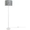 Paco Home Lampe Pour Enfant Lampadaire LED Chambre D'enfant, Motif étoiles, Lampadaire E27  Un Pied Blanc,  Taupe (Ø38 Cm)