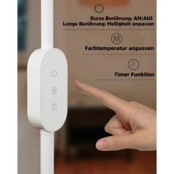 ZMH Lampadaire LED Dimmable Salon Liseuse - Lampadaire Moderne 9W Lampe De Bureau à Commande Tactile Avec Minuterie Et Fonction Mémoire Lampadaire à Col De Cygne Réglable Décoration De Chambre Hauteur: 158CM -Lampadaire Soldes 2022 60088913 4