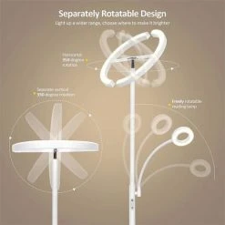 FIMEI Lampadaire Salon LED Dimmable 30W Avec Liseuse Lampadaire Réglable Sur Pied Salon Avec Télécommande Avec Luminosité Réglable 4 Couleur 3000K à 6000K Blanc -Lampadaire Soldes 2022 60100336 3