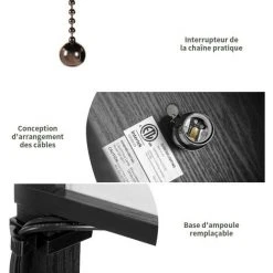 RELAX4LIFE Lampadaire Sur Pied 1,6M Avec 3 Etagères De Rangement Et Abat-jour En Tissu, Style Moderne Pour Chambre, Salon, Bureau, E27 60W Max(Non-Inclus) (Style 1) -Lampadaire Soldes 2022 60464705 5