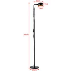 Lampadaire Bolton E14 Hauteur 160 Cm Noir [lux.pro] -Lampadaire Soldes 2022 60790204 3