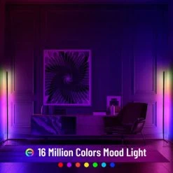 BENOBBY KIDS Éclairage LED RVB, Panneau Lumineux LED Avec Batterie Intégrée, Mode Couleur RVB, éclairage De Sol D'angle Droit Simple LED 20 W Avec Télécommande -Lampadaire Soldes 2022 61298312 4
