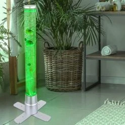 ETC-SHOP Colonne D'eau à Changement De Couleur Colonne à Bulles Salon, Halls De Décoration, LED RVB Avec 3 Poissons Et 2 Boules Lxlxh 24,6x24,6x61,1cm -Lampadaire Soldes 2022 61357517 5