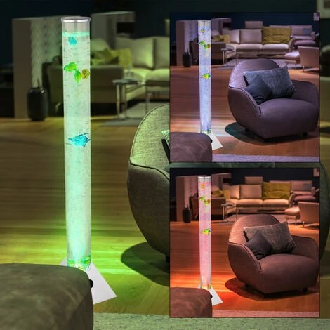 ETC-SHOP Colonne D'eau à Changement De Couleur Colonne à Bulles Salon, LED RGB Avec 5 Poissons Et 5 Balles H 90 Cm 3 ETC-SHOP Colonne D'eau à Changement De Couleur Colonne à Bulles Salon, LED RGB Avec 5 Poissons Et 5 Balles H 90 Cm