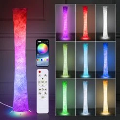 EINFEBEN Lampadaire LED RGB Lampadaire Lumière Changement De Couleur Lampe D'angle Lampadaire 156cm - Blanc