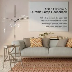 TolleTour 9W Lampadaire Lampadaire LED Cou Flexible Uplighter Salon Bureau Dimmable - Le Noir -Lampadaire Soldes 2022 63764348 4