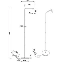 TRIO Lampadaire Douille Diallo - Blanc -Lampadaire Soldes 2022 63789569 3