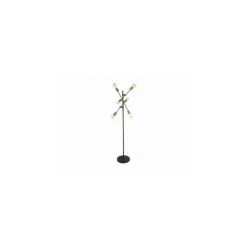 L2P Suspension, 6 Lumieres, Metal Alu, Laiton Noir