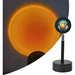 BDD Lumière D'ambiance LED Pour Coucher De Soleil, Décoration De Fête, Projection (version Rouge Coucher De Soleil)