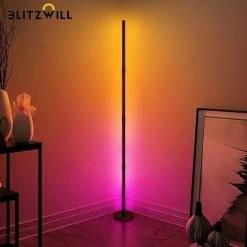 INSMA Lampadaire Design Lampadaire D'angle RGB LED 160cm 12W