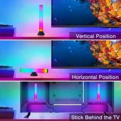 LIFCAUSAL 2 Packs RGBW Lampadaires LED Barre Lumineuse Musique Atmosphère Colorée Ambiance Rétroéclairage Décoration Éclairage Dimmable Lampe Avec Télécommande Pour Chambre Salon KTV Salle De Jeux -Lampadaire Soldes 2022 66570944 3