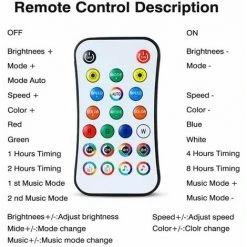 LIFCAUSAL 2 Packs RGBW Lampadaires LED Barre Lumineuse Musique Atmosphère Colorée Ambiance Rétroéclairage Décoration Éclairage Dimmable Lampe Avec Télécommande Pour Chambre Salon KTV Salle De Jeux -Lampadaire Soldes 2022 66570944 4