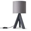 Paco Home Lampe À Poser Trépied Lampe De Chevet Lampadaire E27 Abat-Jour Tissu Uni  Lampe De Table - Noir,  Grau (Ø17 Cm) (de) -Lampadaire Soldes 2022 66818344 1