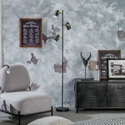 LEDKIA Lampadaire Cano 3 Spots Noir - Noir -Lampadaire Soldes 2022 6766477 4