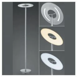B-LEUCHTEN LUMINAIRE DESIGN Lampadaire LED Monti Nickel Mat à Intensité Variable Et CCT - Argent -Lampadaire Soldes 2022 68115917 5