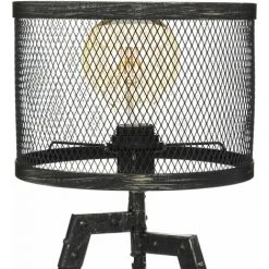 HOMEMAISON Lampe Trépied Style Indus Noir H 56 Cm - Noir -Lampadaire Soldes 2022 68274663 2
