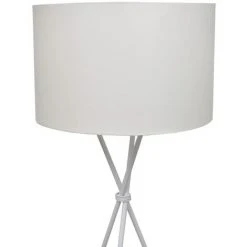 VidaXL Lampadaire Avec Support Haut Blanc - Blanc -Lampadaire Soldes 2022 733406 2