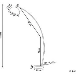 BELIANI Lampadaire Cuivré - Cuivré -Lampadaire Soldes 2022 8434840 3