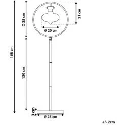 BELIANI Lampadaire Design Doré 165 Cm - Doré 9 BELIANI Lampadaire Design Doré 165 Cm - Doré -Lampadaire Soldes 2022 8464176 3