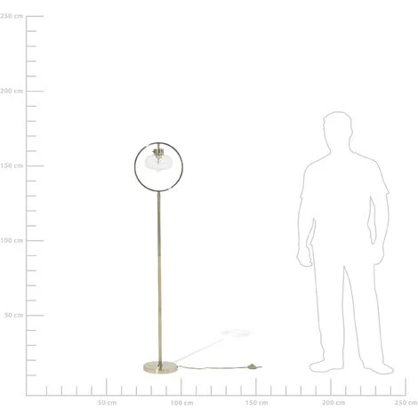 BELIANI Lampadaire Design Doré 165 Cm - Doré 6 BELIANI Lampadaire Design Doré 165 Cm - Doré – Image 4