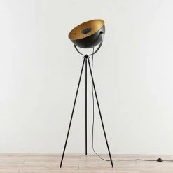 LINDBY Lampadaire Trepied 'Meline' En Métal Pour Salon & Salle à Manger - Noir, Doré -Lampadaire Soldes 2022 9145825 3