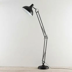 LINDBY Lampadaire 'Giulie' En Métal Pour Salon & Salle à Manger - Noir -Lampadaire Soldes 2022 9185589 3