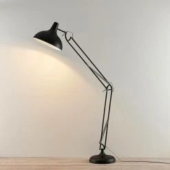 LINDBY Lampadaire 'Giulie' En Métal Pour Salon & Salle à Manger - Noir -Lampadaire Soldes 2022 9185589 4