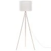 BELIANI Lampe Blanche Et Cuivrée à Trépied - Blanc 1 BELIANI Lampe Blanche Et Cuivrée à Trépied - Blanc -Lampadaire Soldes 2022 9308928 1